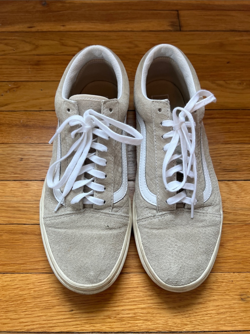 Vans Beige Suede Old Skool Low-Top Sneakers Sz 10